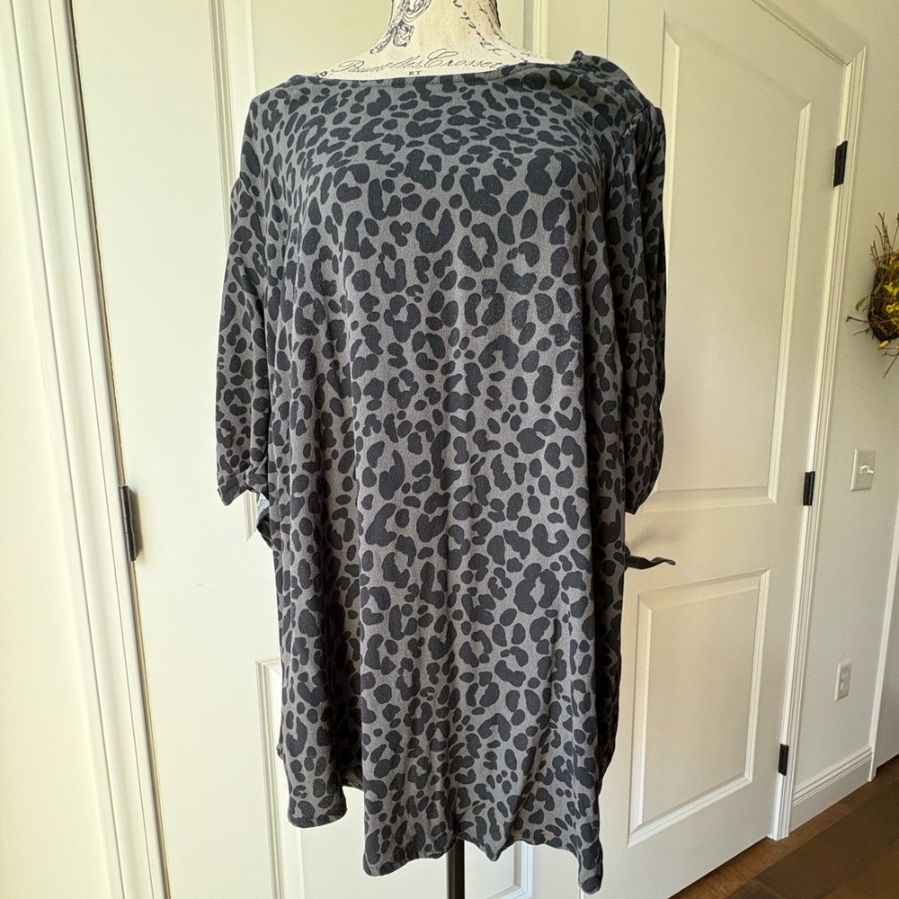 Torrid Gray Animal Print Top